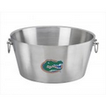 Collegiate Logo Brushed Chrome Mylar Double Wall Beverage Tub - Florida